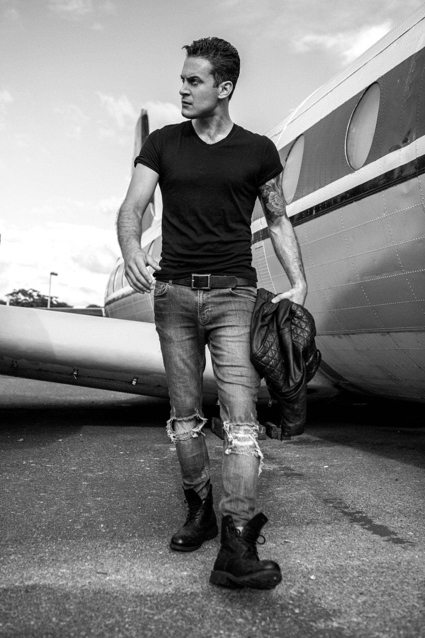 Gary Lucy, full-length editorial portrait, standing
